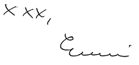 Emmi's signature
